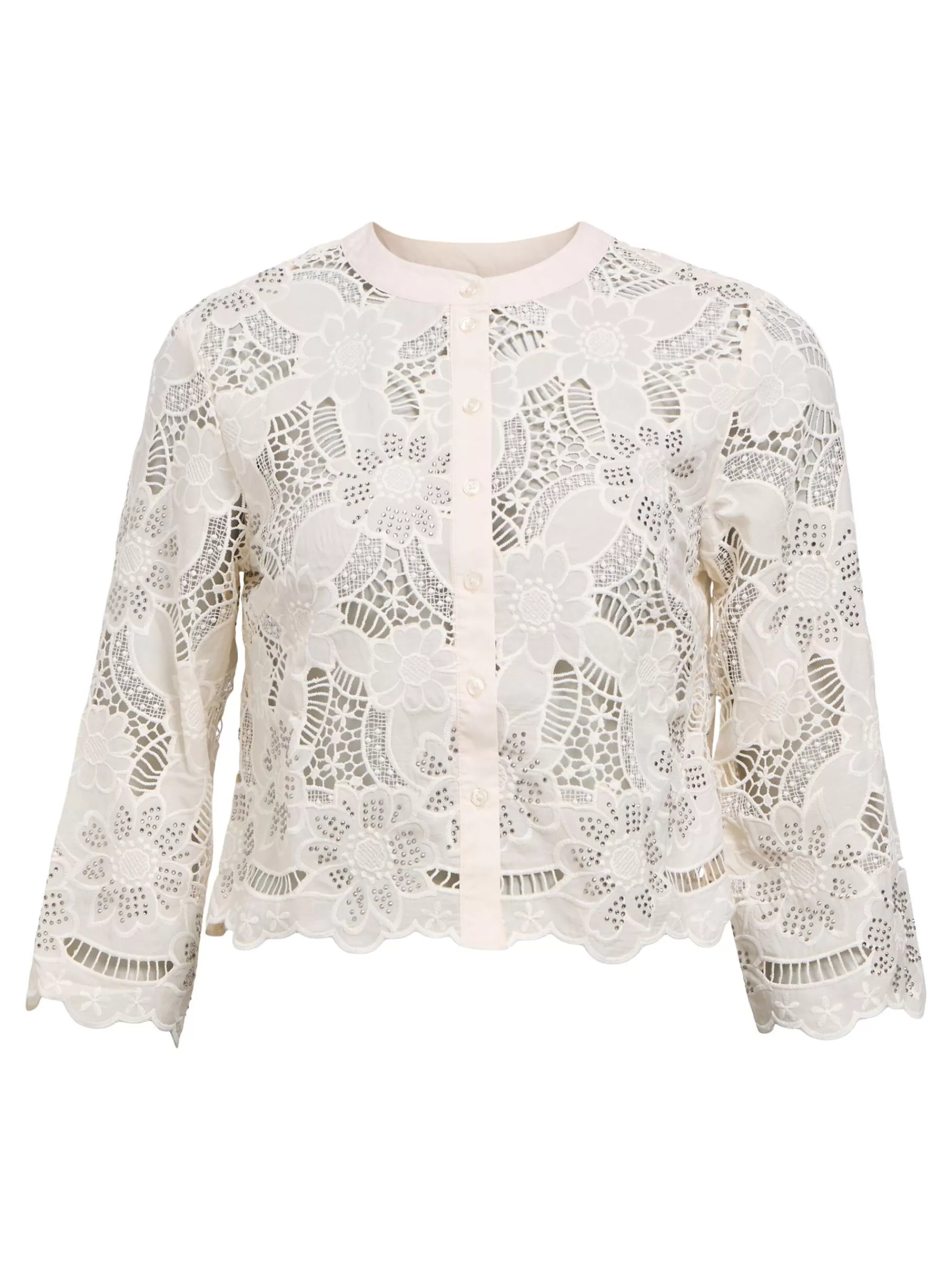 OBJECT BLONDE CROPPED SKJORTE