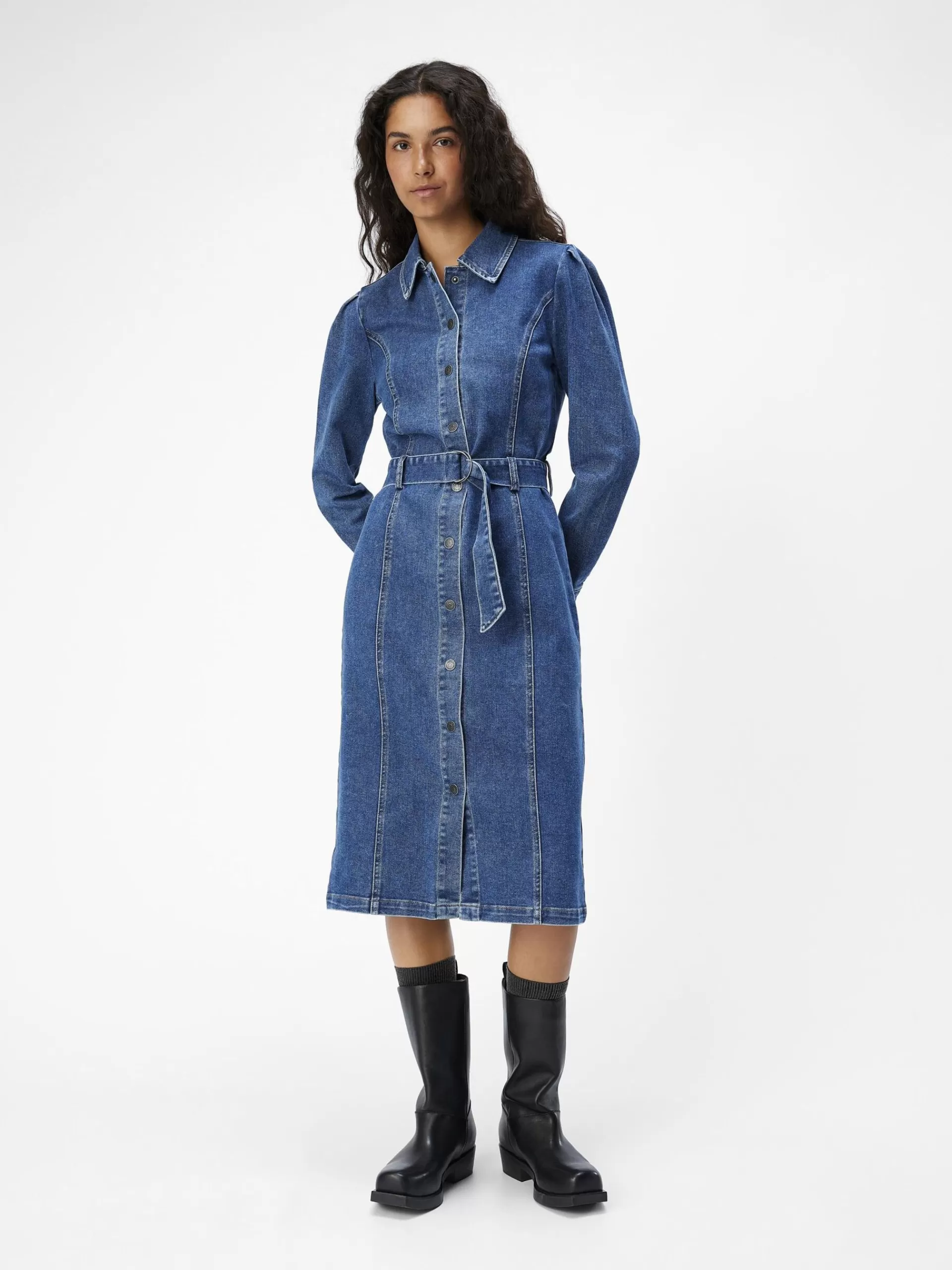 OBJECT DENIM MIDIKJOLE
