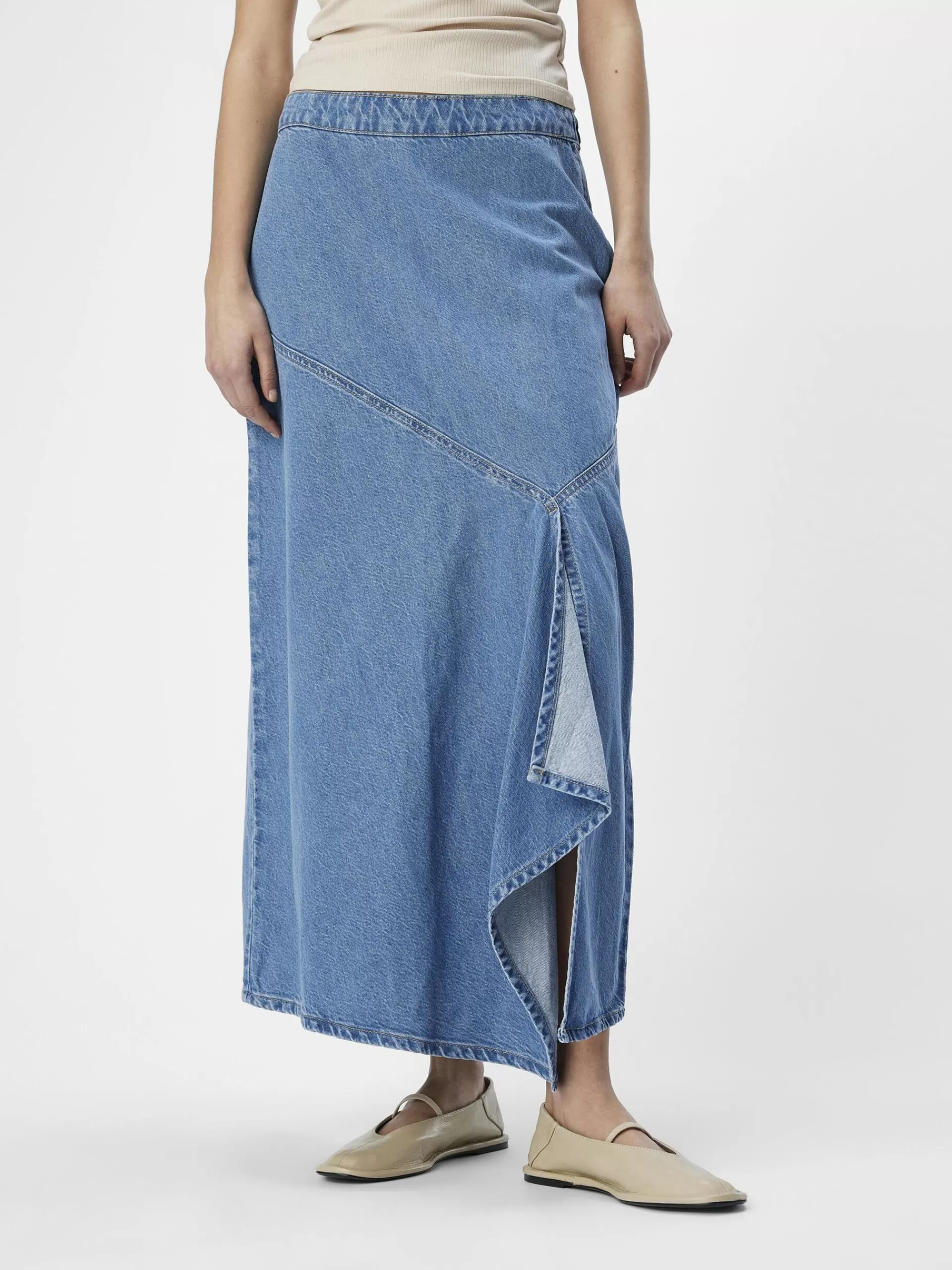OBJECT DENIM MIDISKJØRT