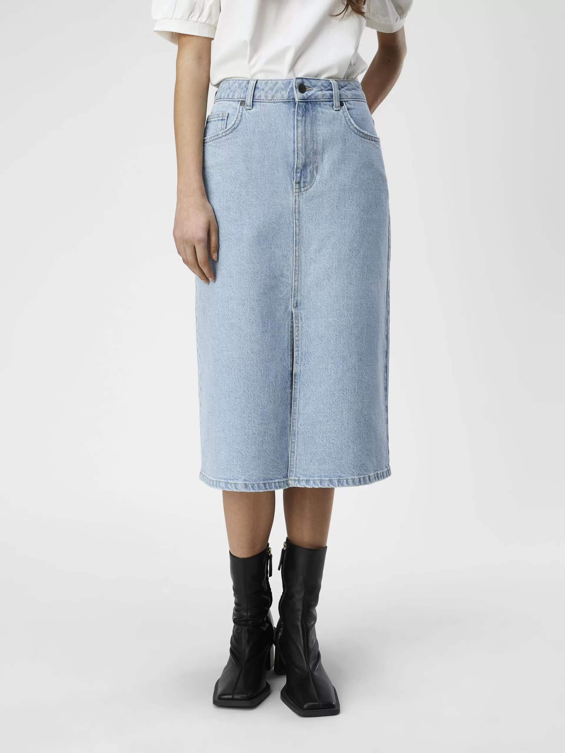 OBJECT DENIM MIDISKJØRT