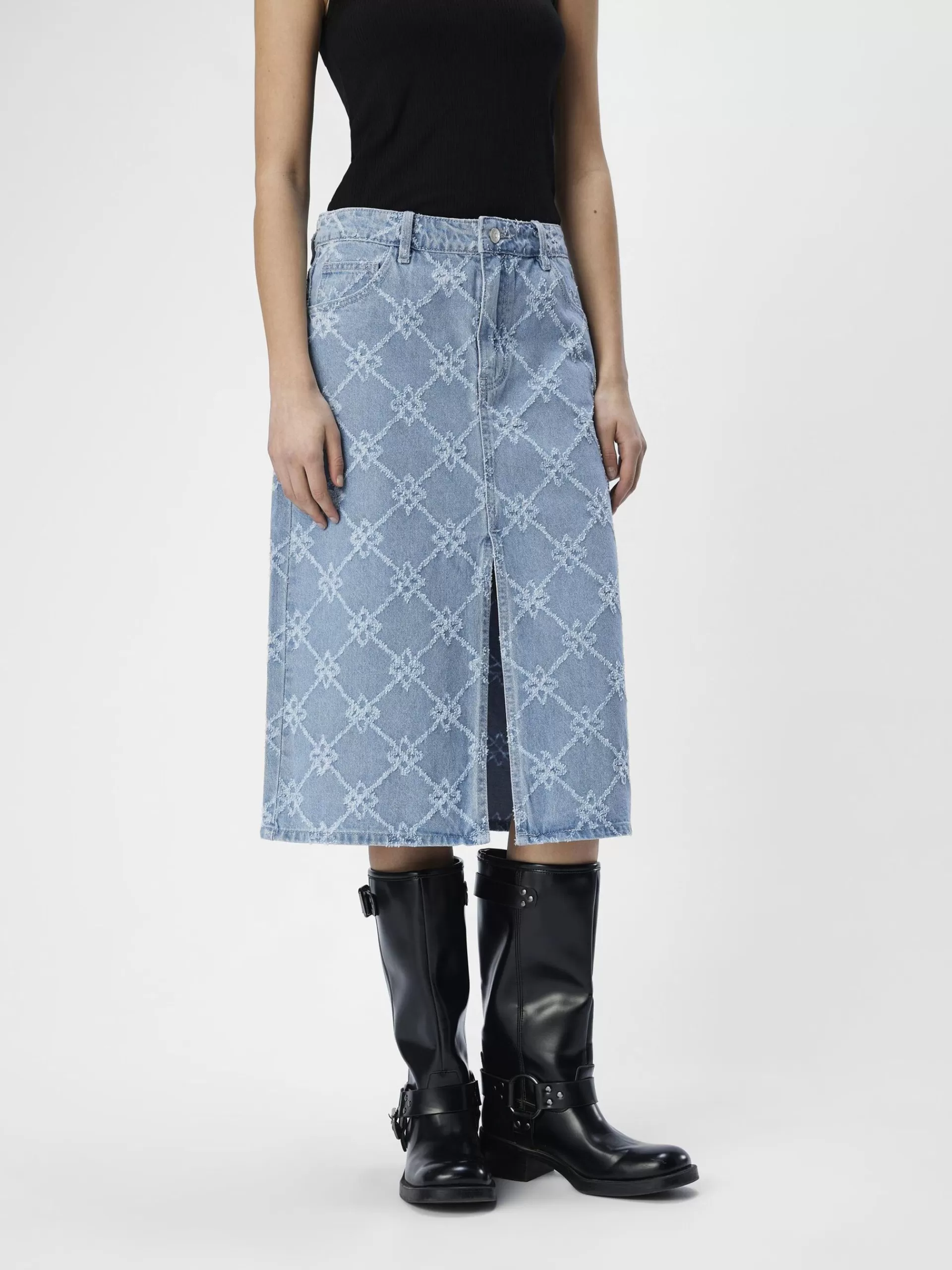 OBJECT DENIM MIDISKJØRT