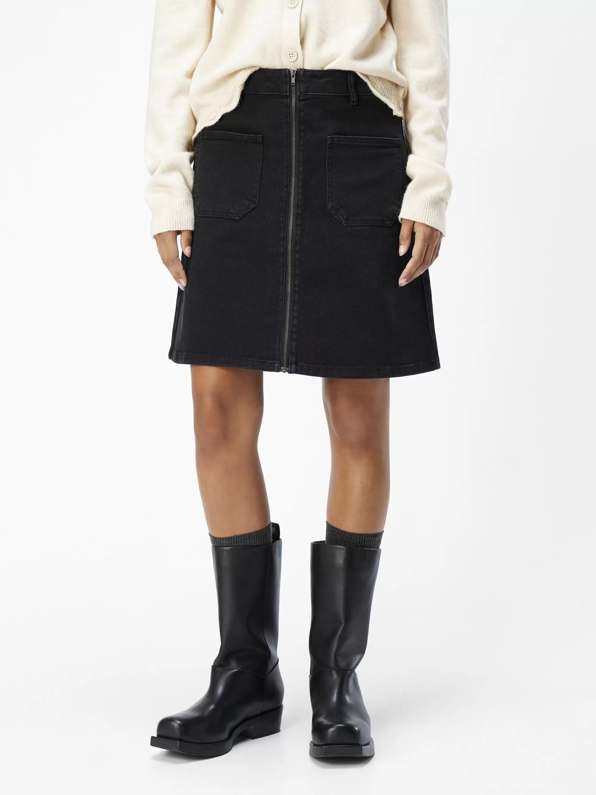 OBJECT DENIM MINISKJØRT