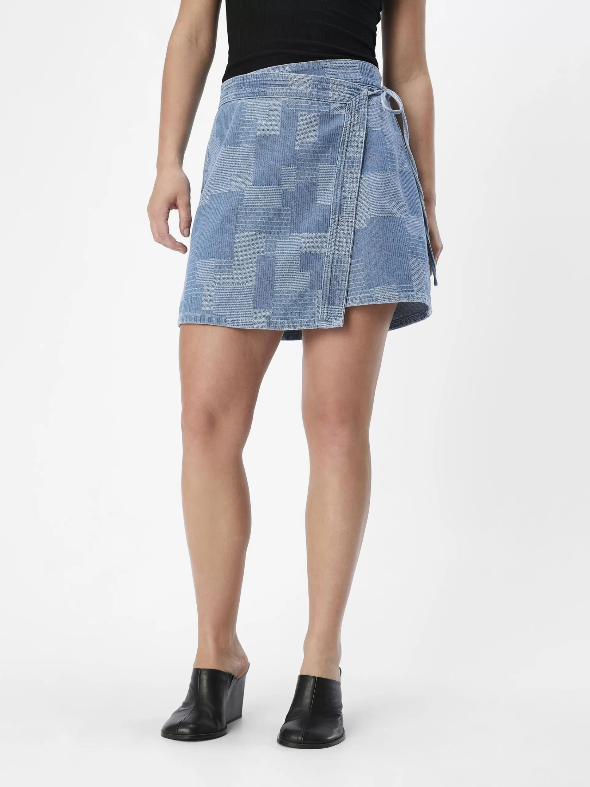 OBJECT DENIM OMSLAGSSKJØRT