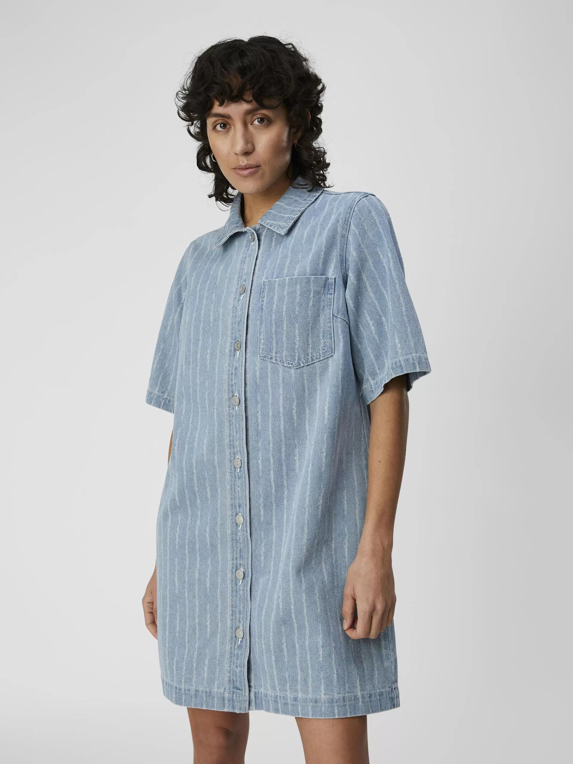OBJECT DENIM SKJORTEKJOLE