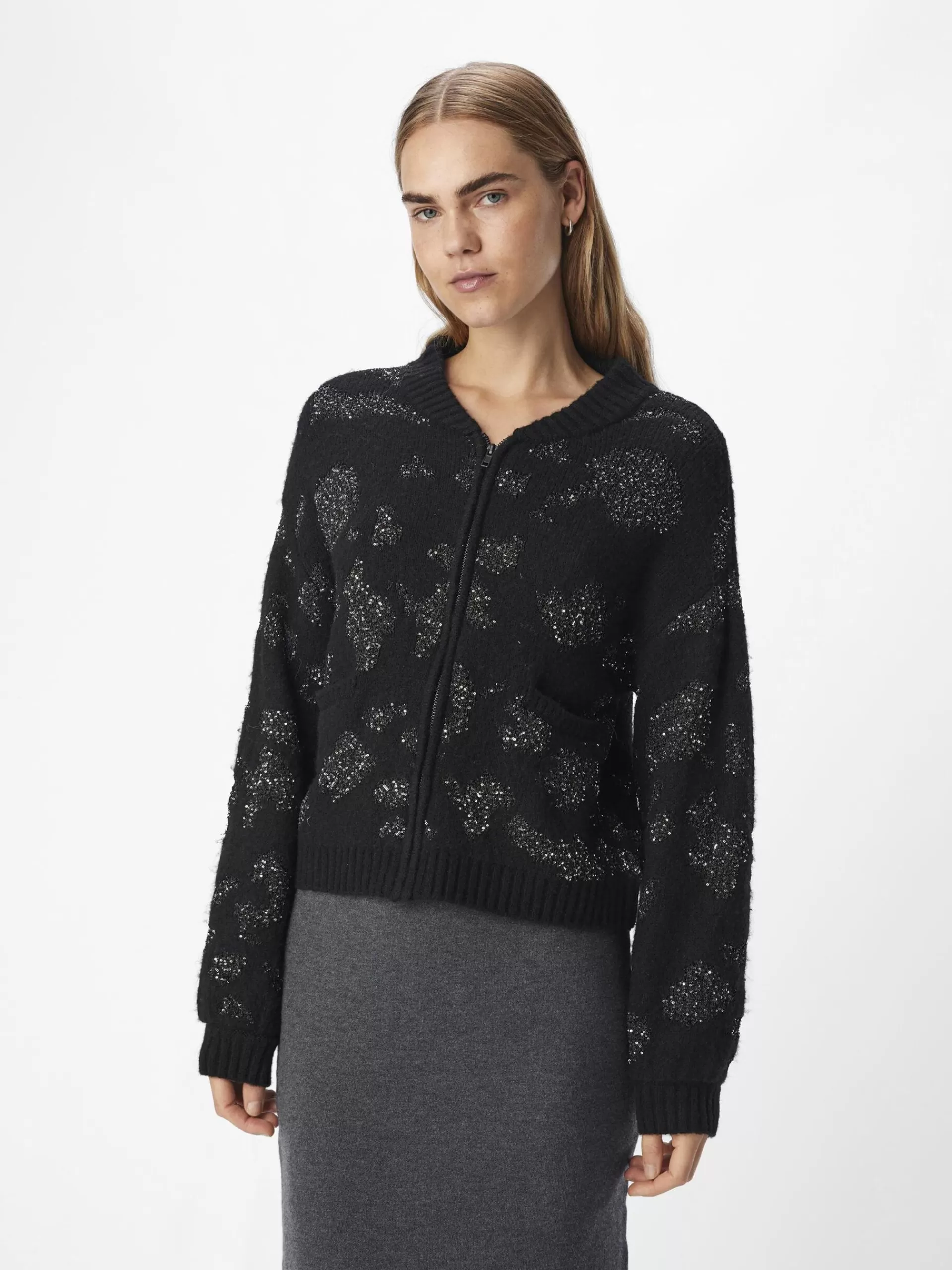 OBJECT DETALJERT STRIKKET CARDIGAN