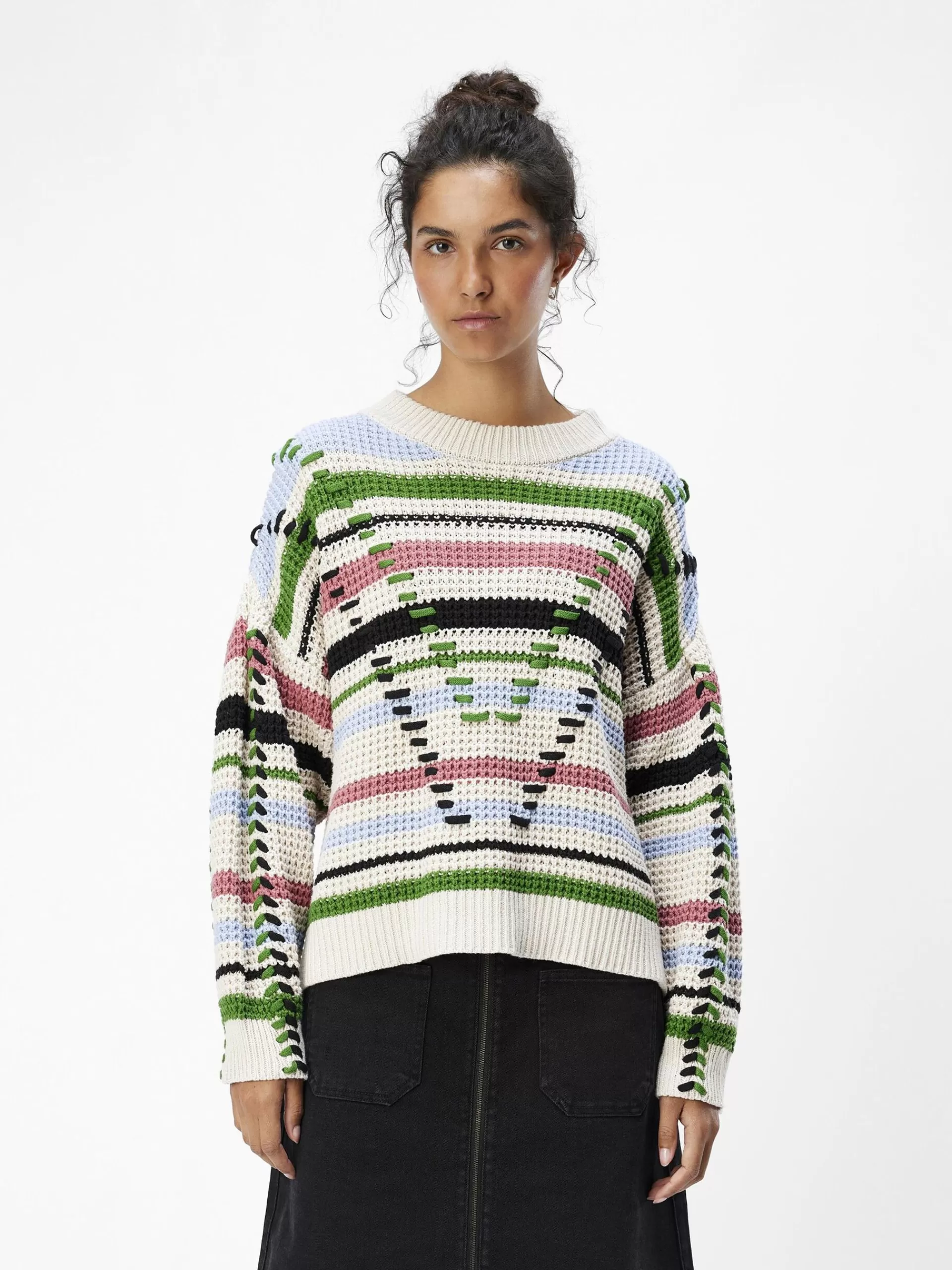 OBJECT DETALJERT STRIKKET PULLOVER