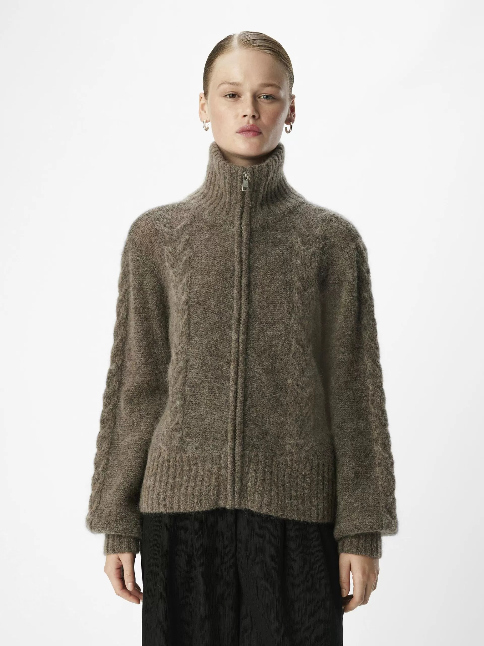OBJECT GLIDELÅS STRIKKET CARDIGAN