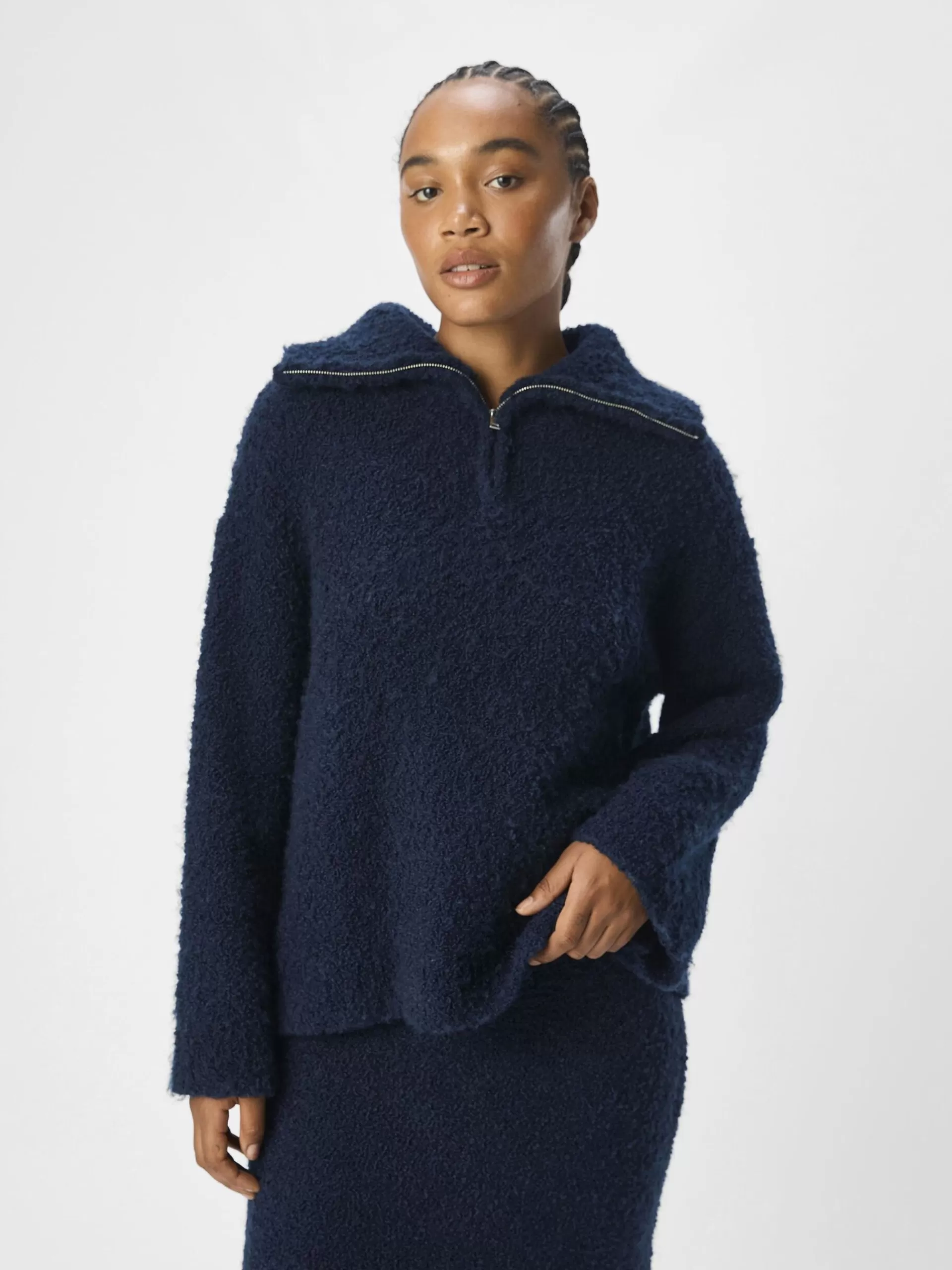 OBJECT HALV GLIDELÅS PULLOVER