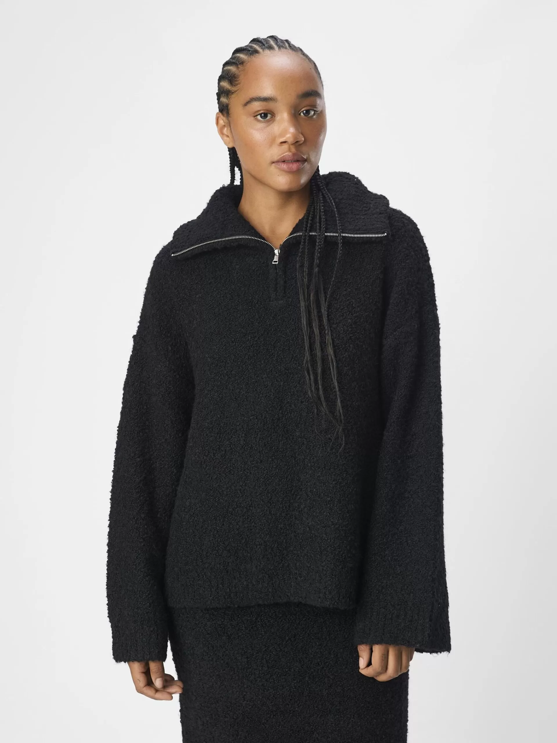 OBJECT HALV GLIDELÅS PULLOVER