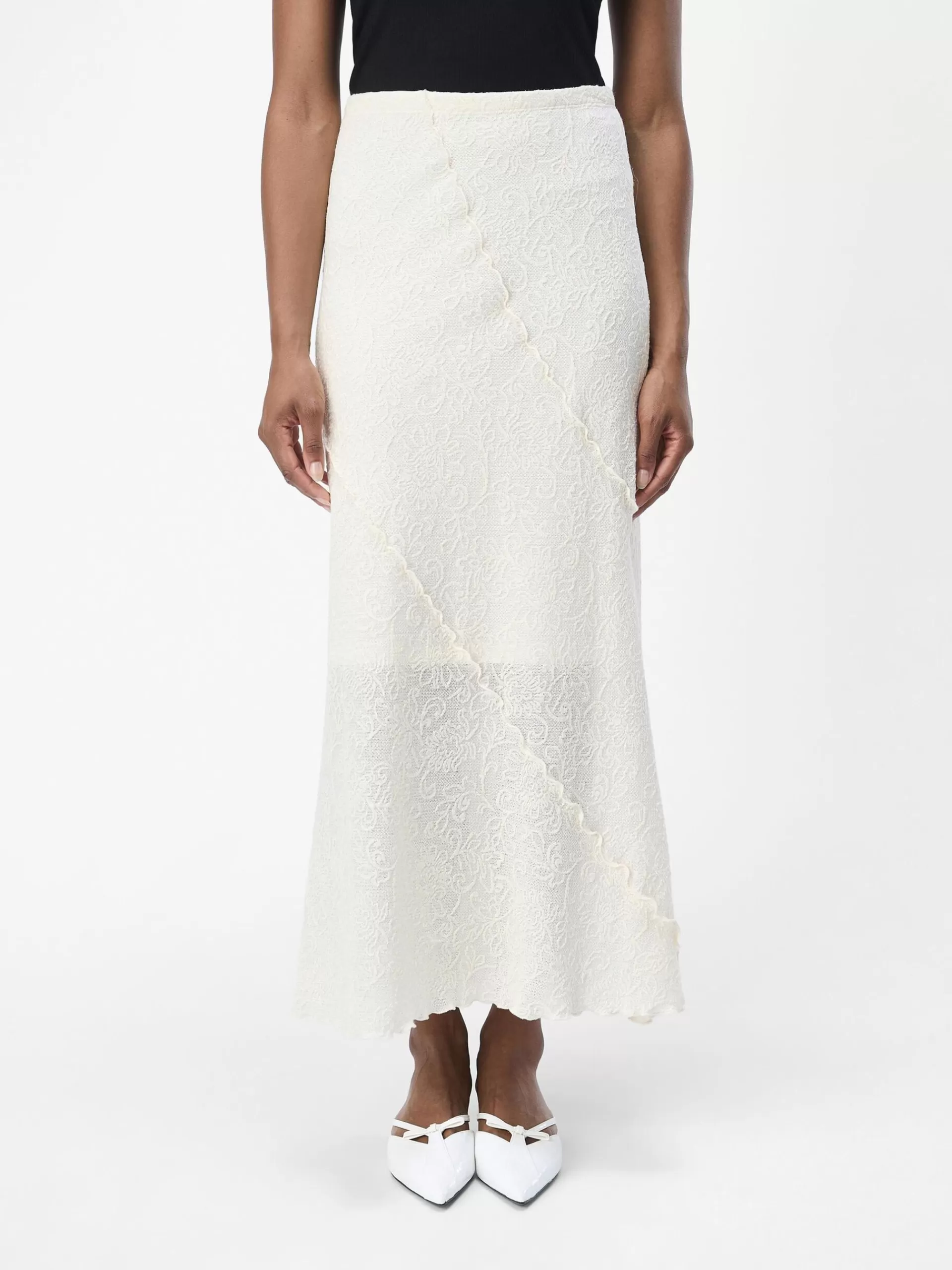 OBJECT JACQUARD MAKSISKJØRT