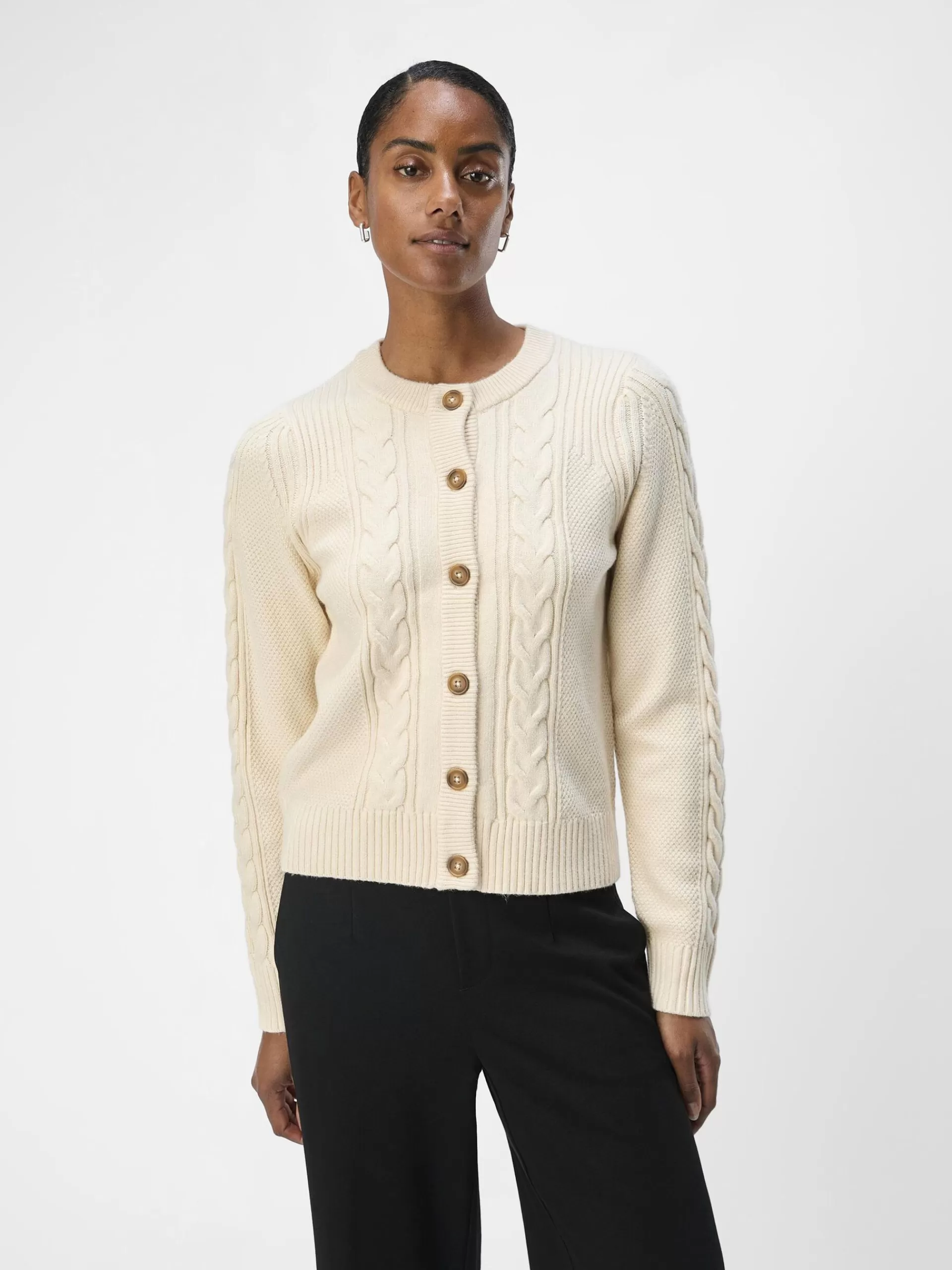 OBJECT KABELSTRIKK CARDIGAN