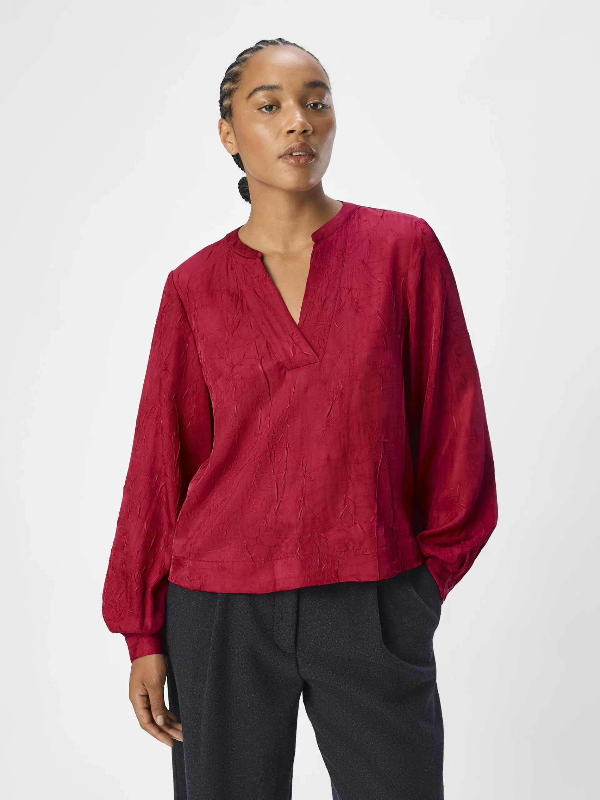 OBJECT KREPPET BLUSE