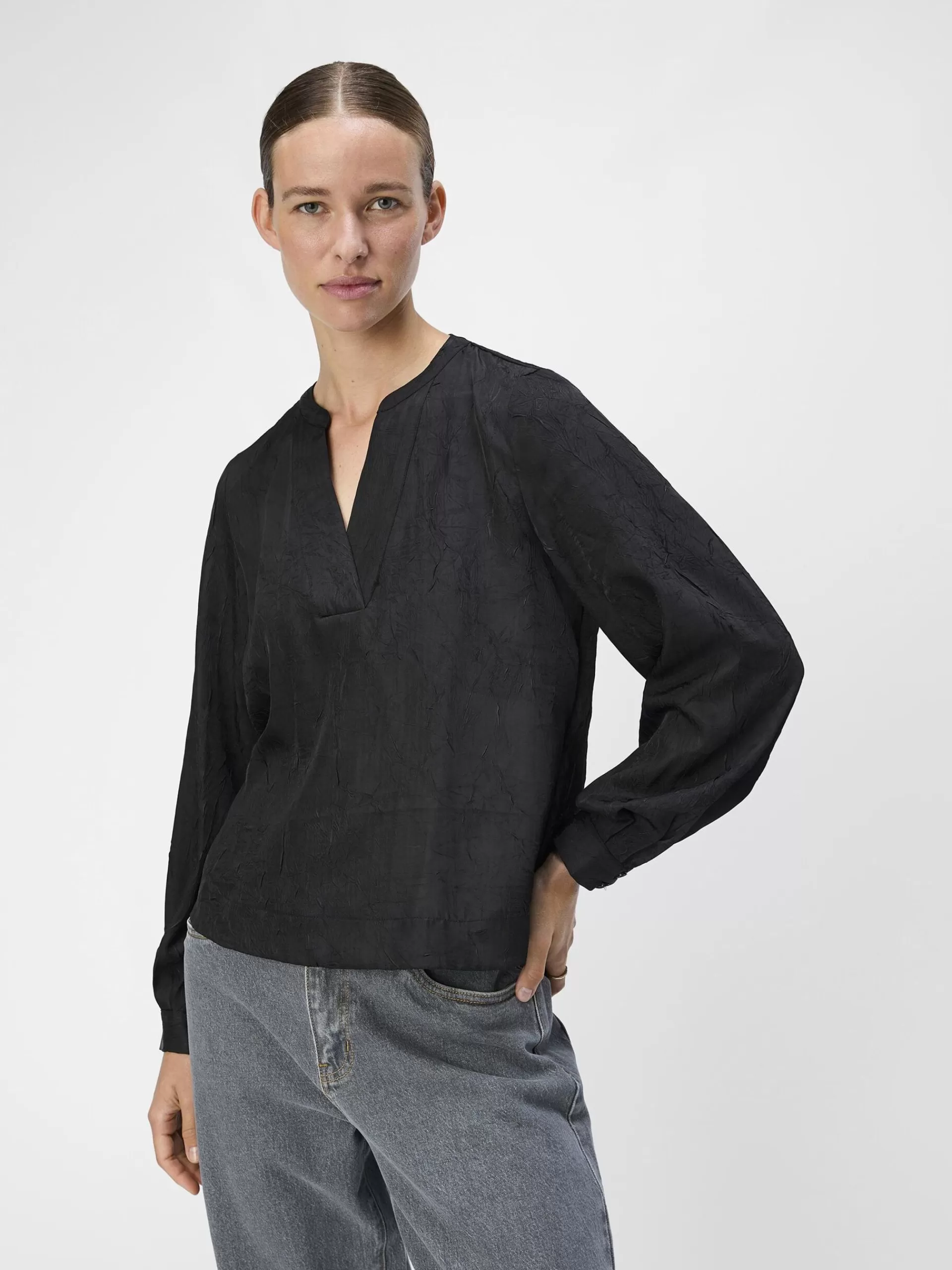 OBJECT KREPPET BLUSE