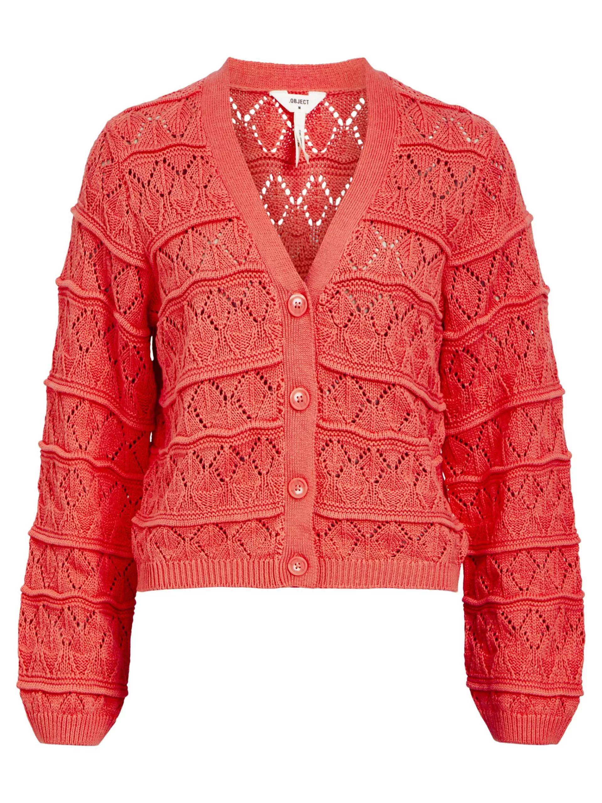 OBJECT LANGERMET STRIKKET CARDIGAN