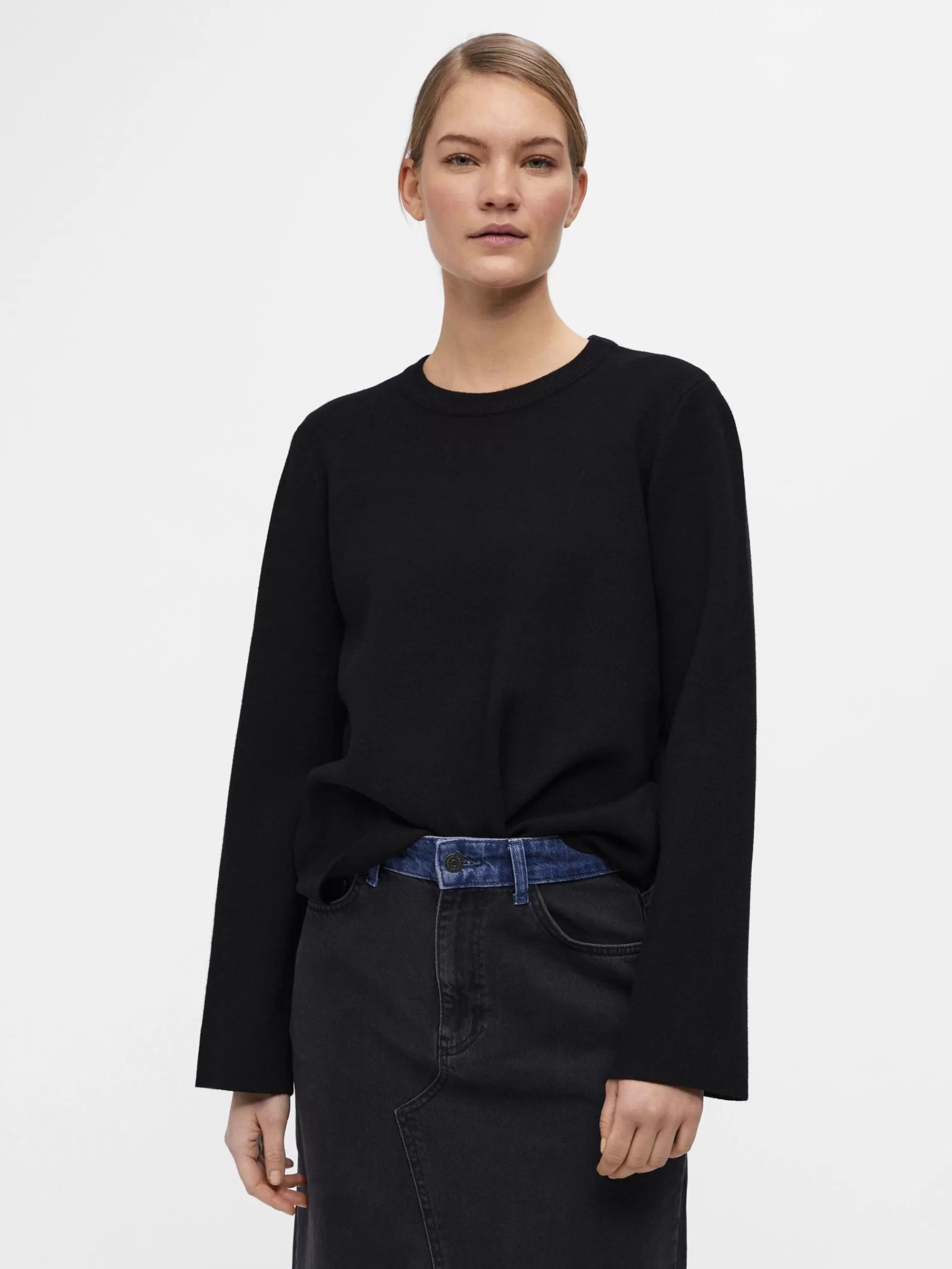 OBJECT LANGERMET STRIKKET PULLOVER