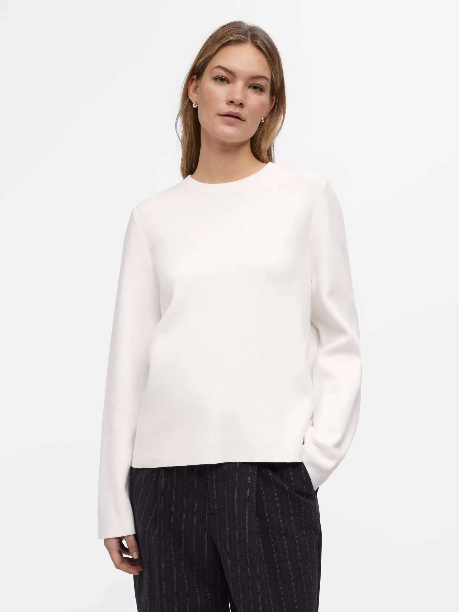 OBJECT LANGERMET STRIKKET PULLOVER