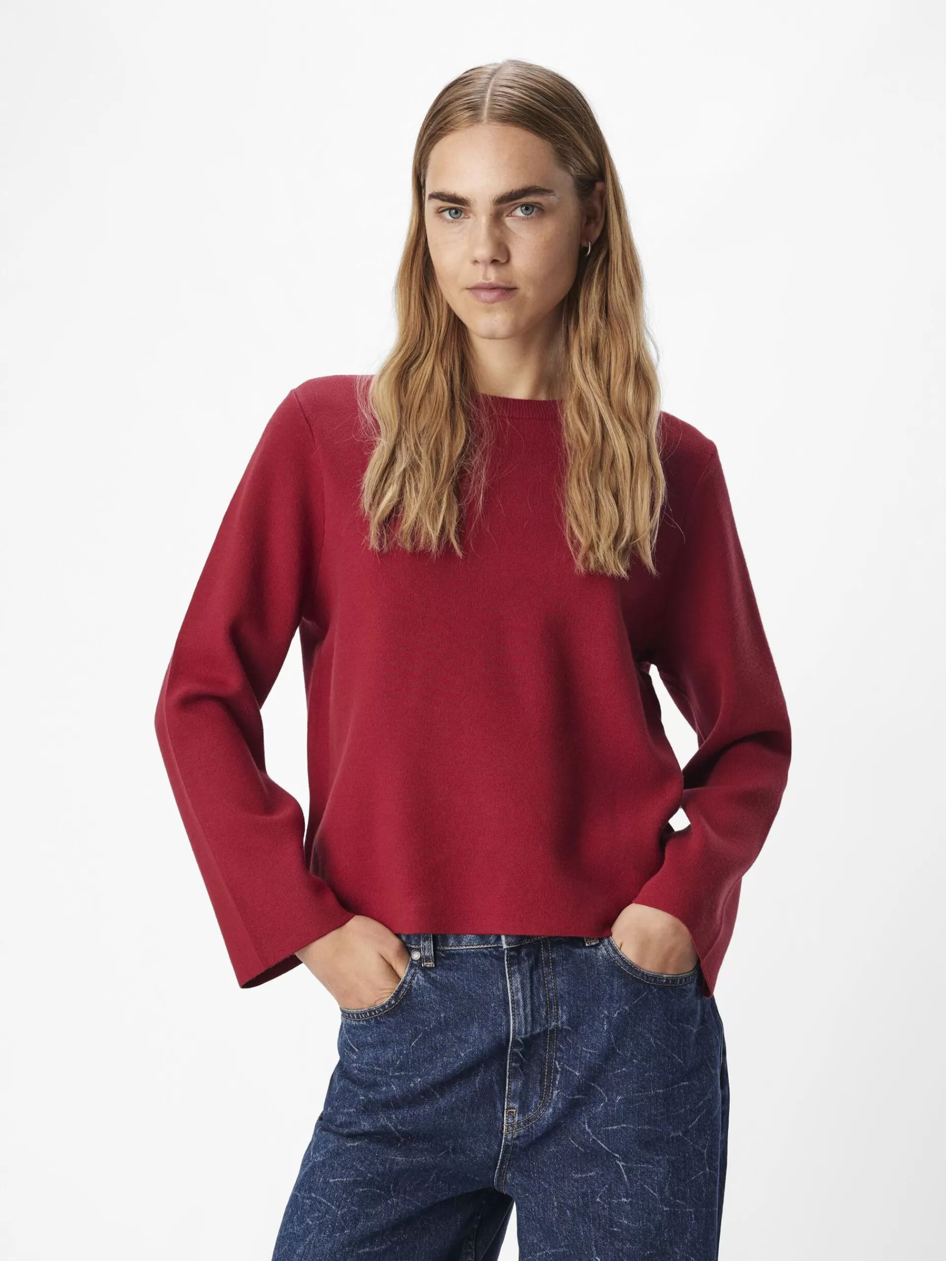 OBJECT LANGERMET STRIKKET PULLOVER