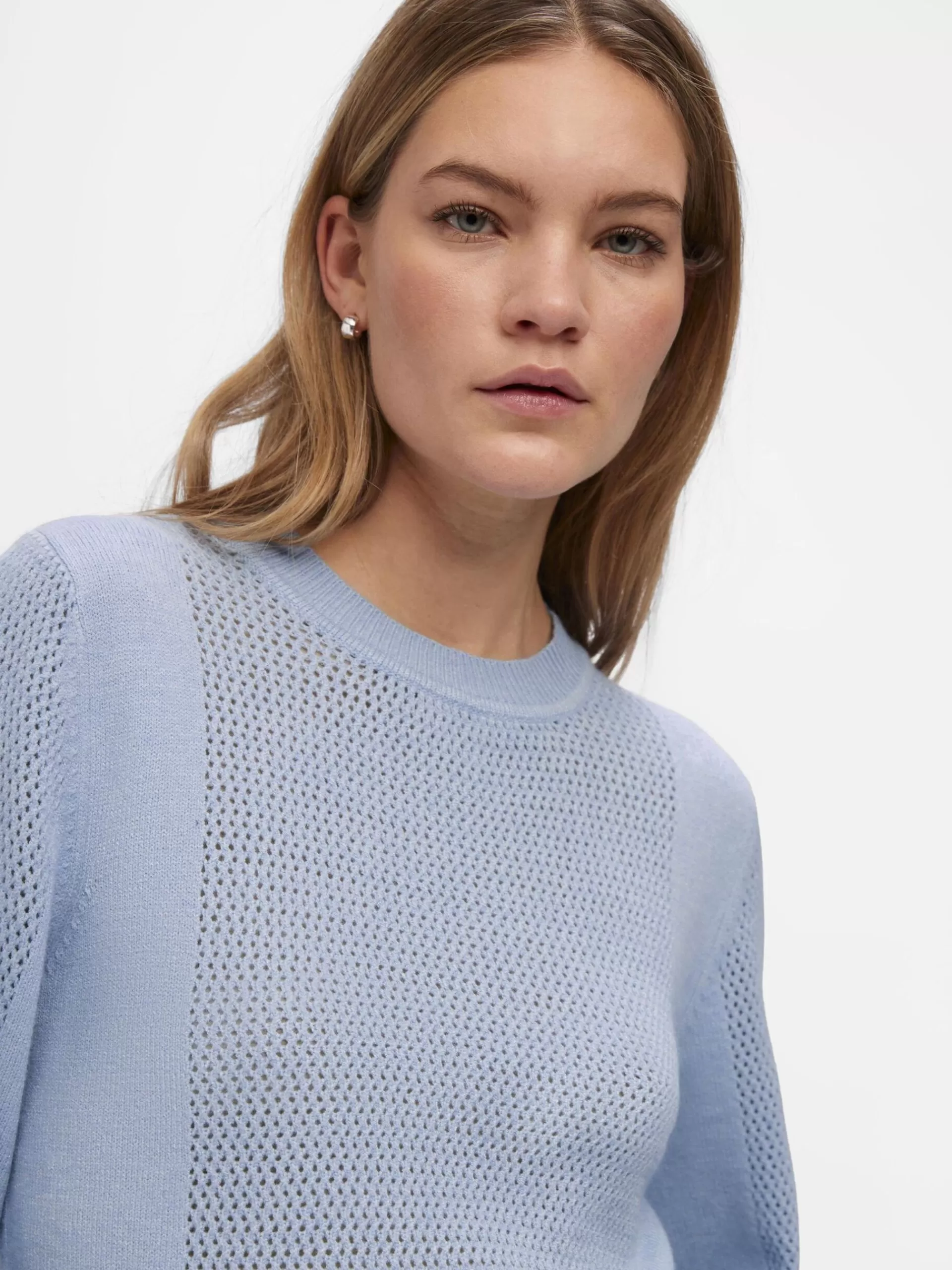 OBJECT LANGERMET STRIKKET PULLOVER