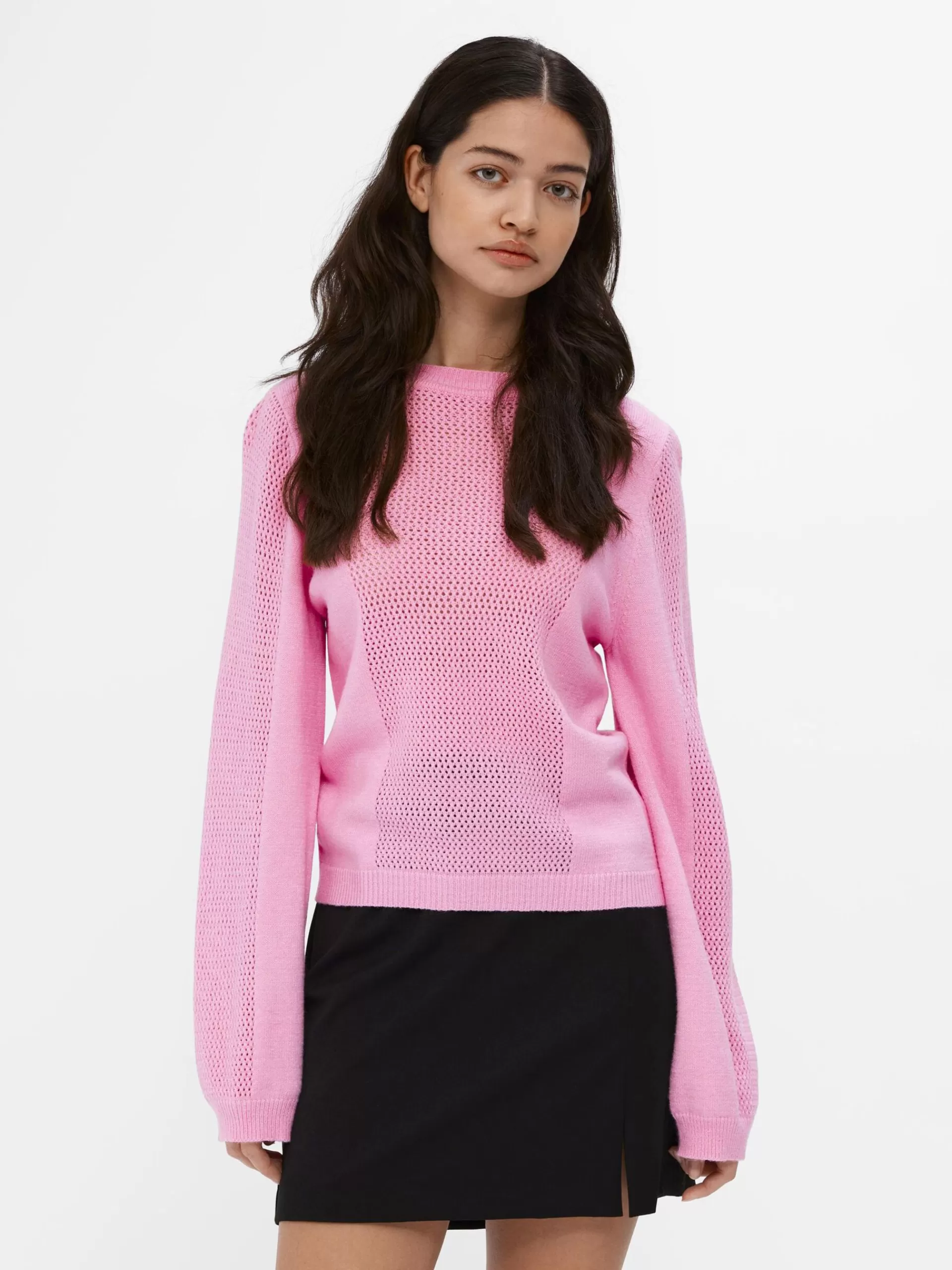 OBJECT LANGERMET STRIKKET PULLOVER