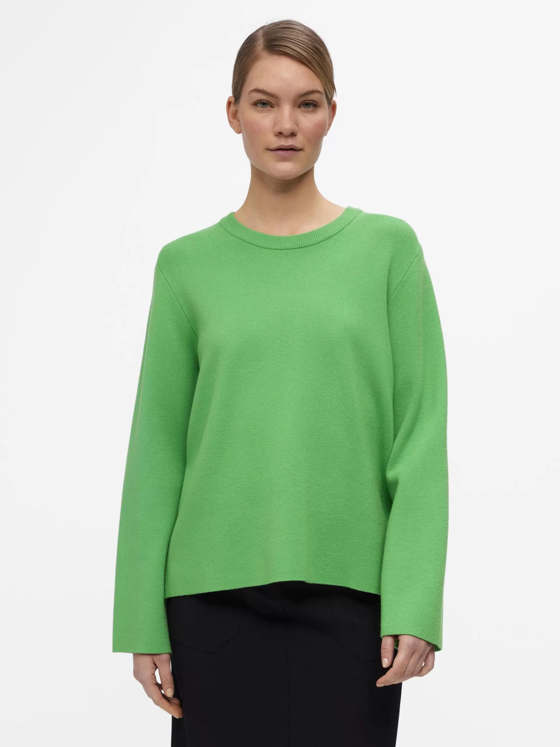 OBJECT LANGERMET STRIKKET PULLOVER