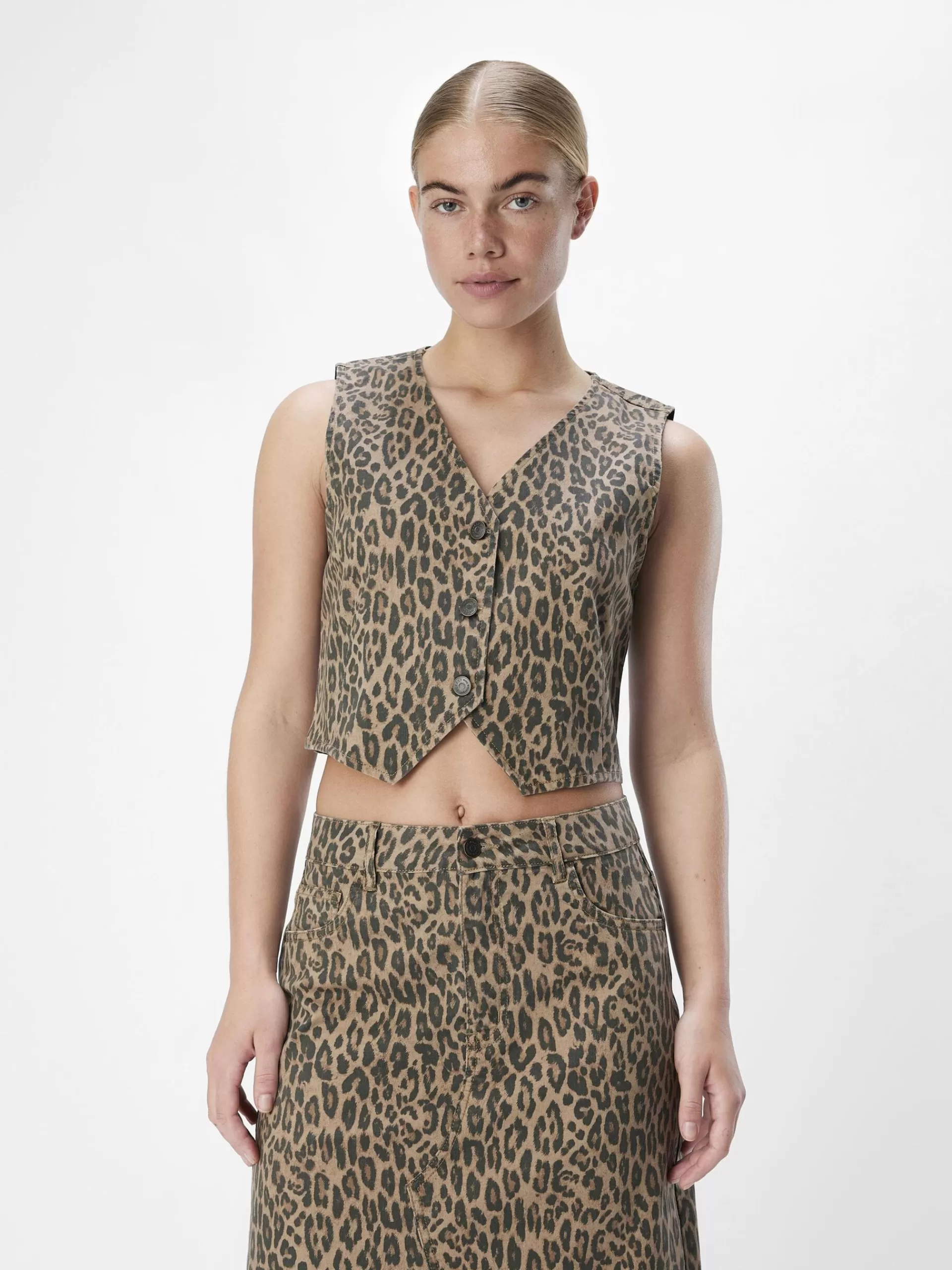 OBJECT LEOPARDPRINT VEST