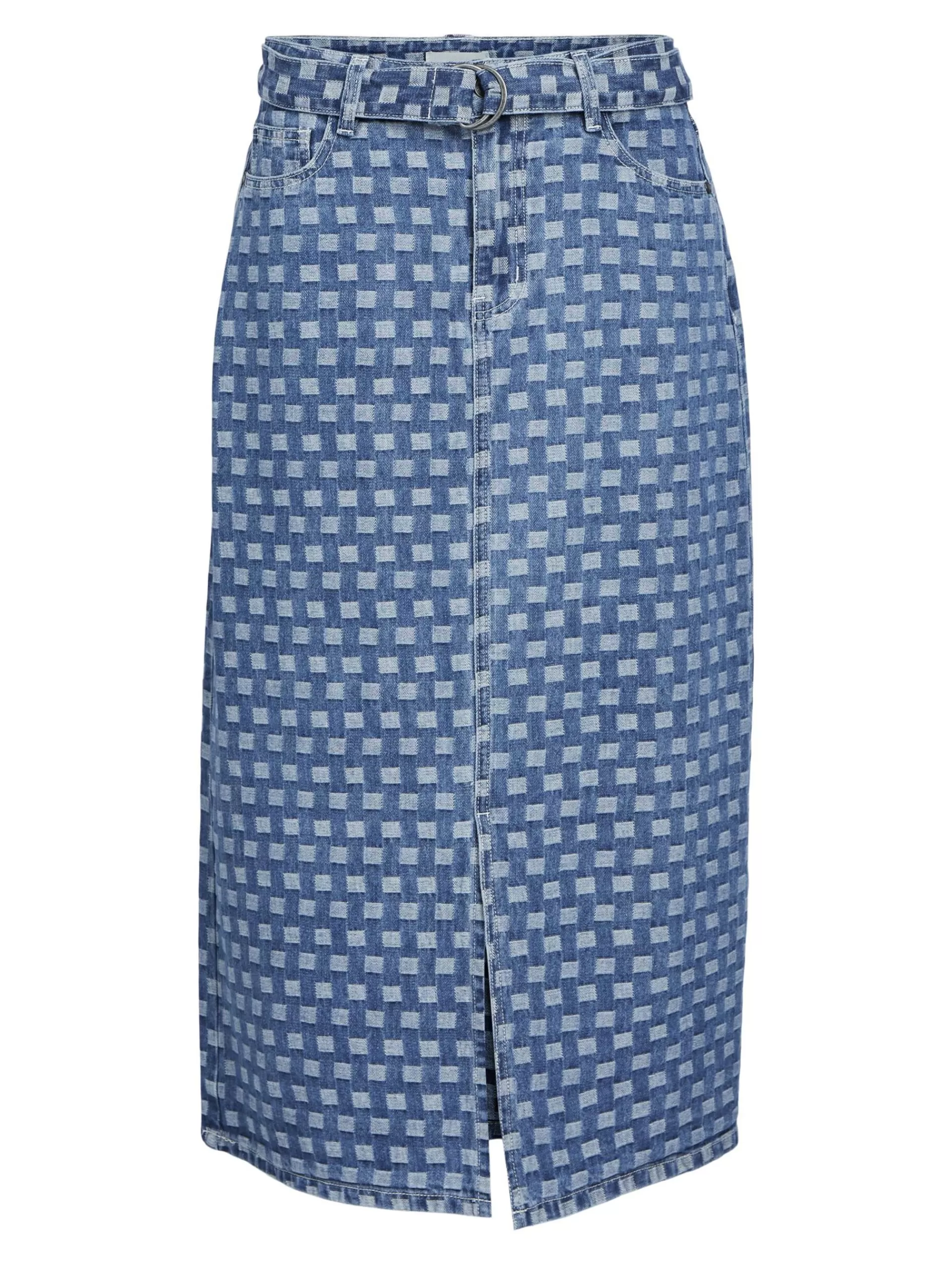 OBJECT MØNSTRET DENIMSKJØRT