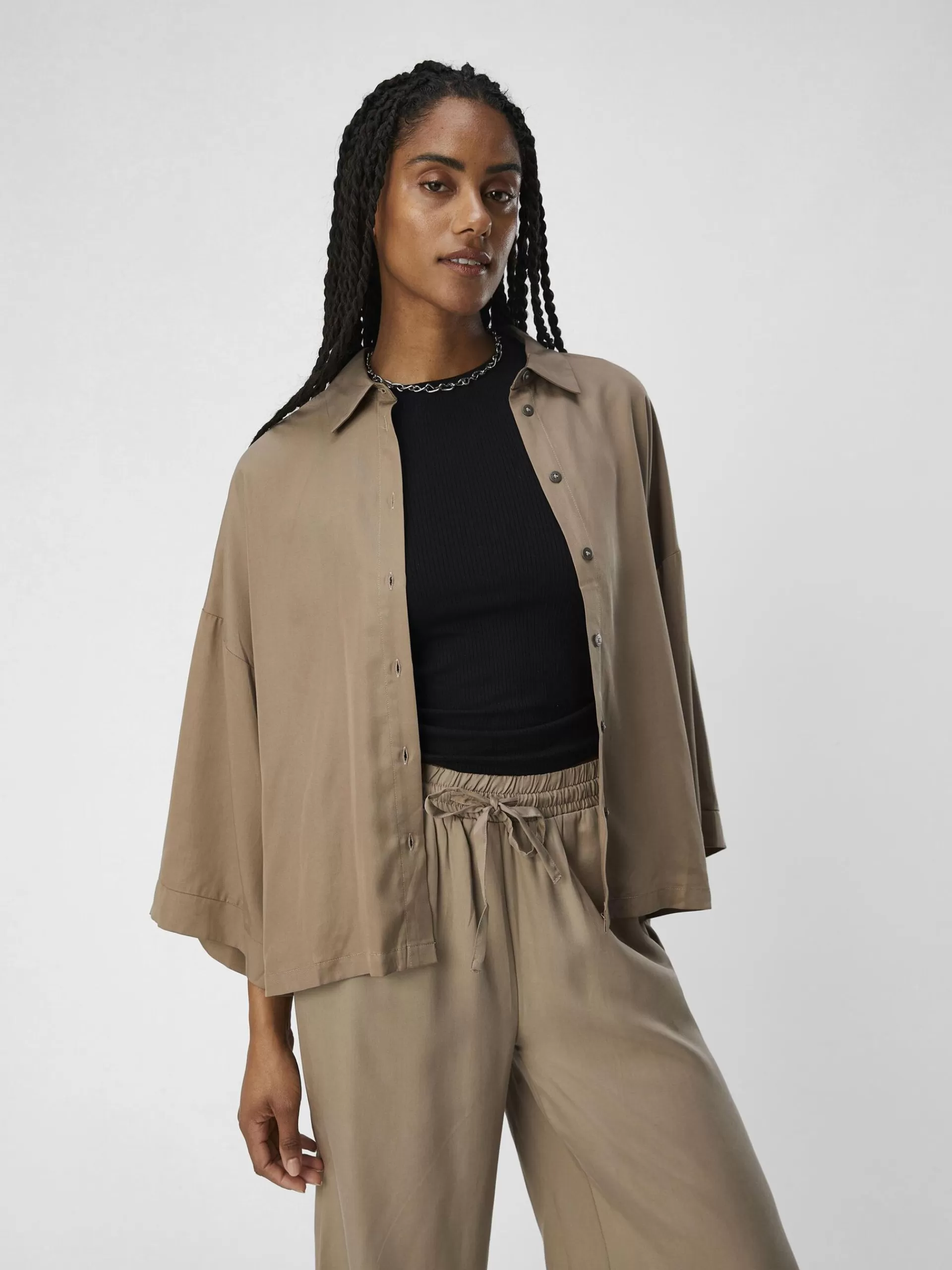 OBJECT OVERSIZED SKJORTE