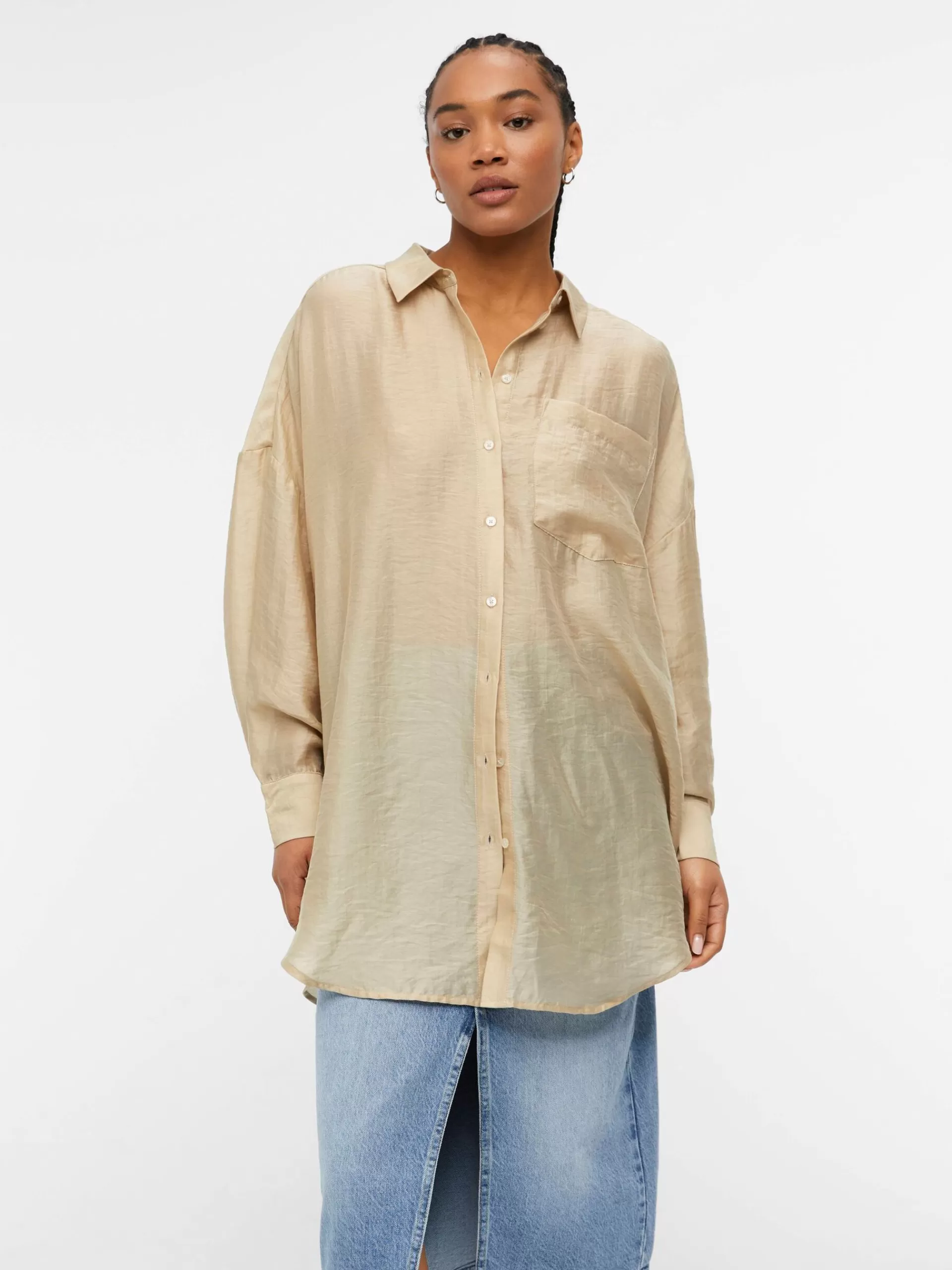 OBJECT OVERSIZED SKJORTE