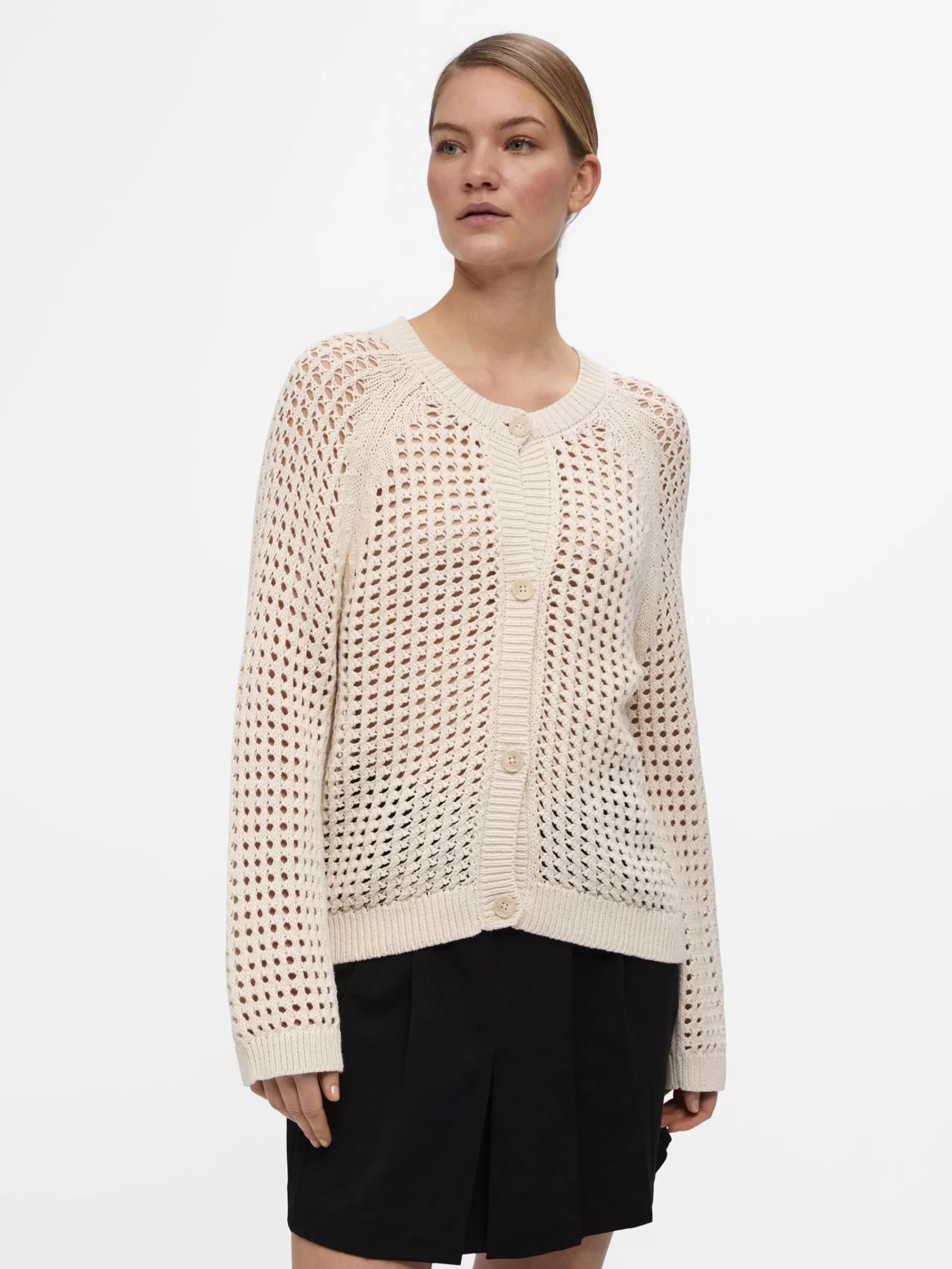 OBJECT ÅPEN VEVING CARDIGAN