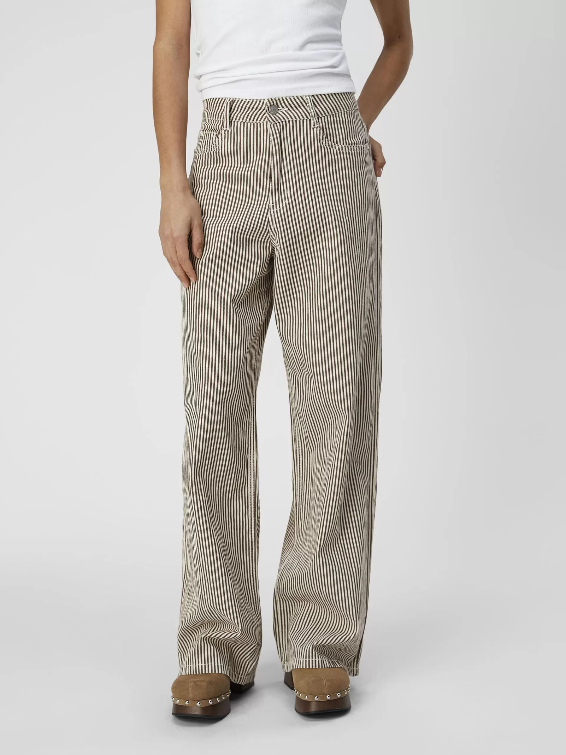 OBJECT STRIPETE JEANS MED VID PASSFORM