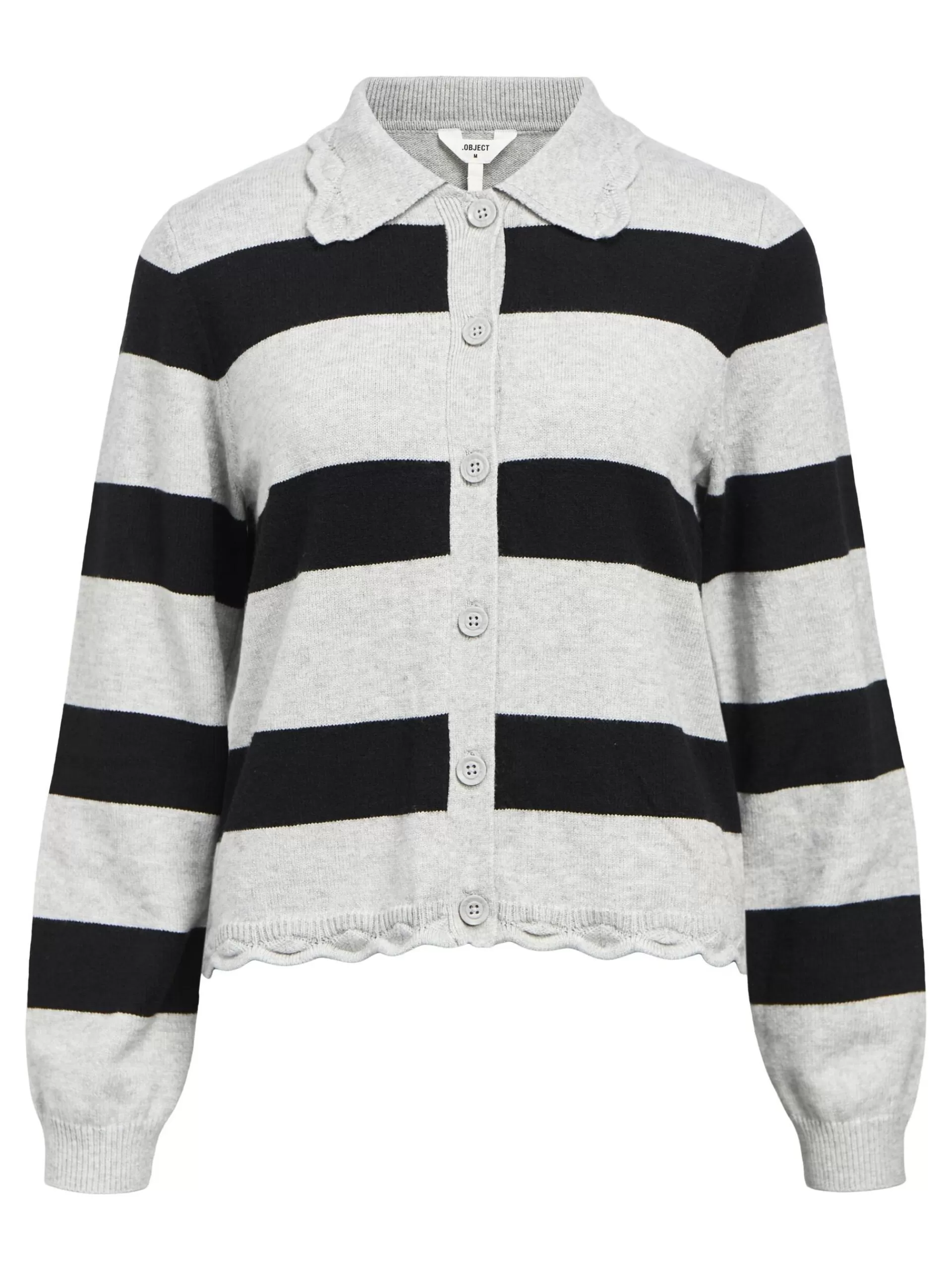 OBJECT STRIPETE STRIKKET CARDIGAN