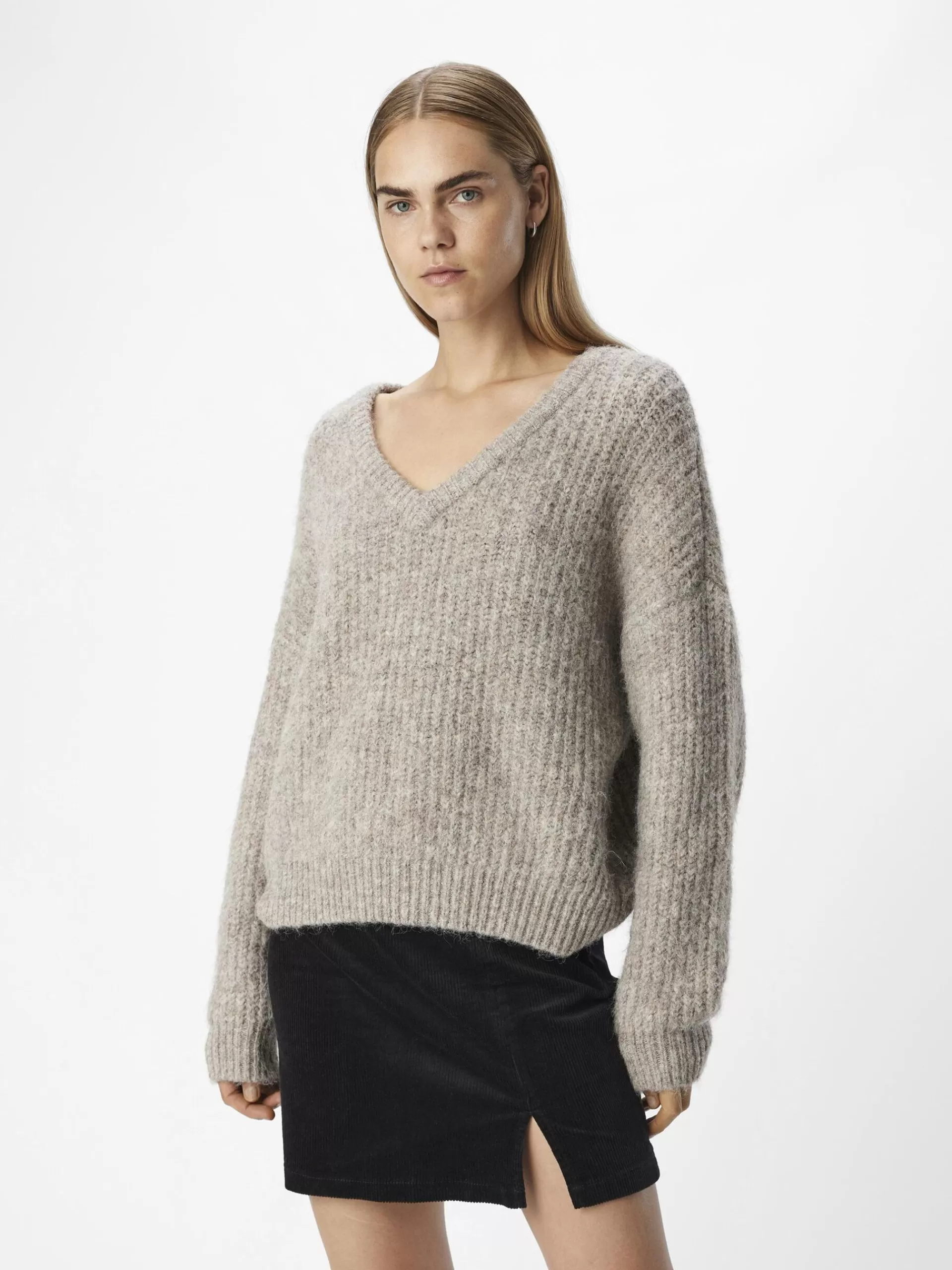 OBJECT V-HALS STRIKKET PULLOVER