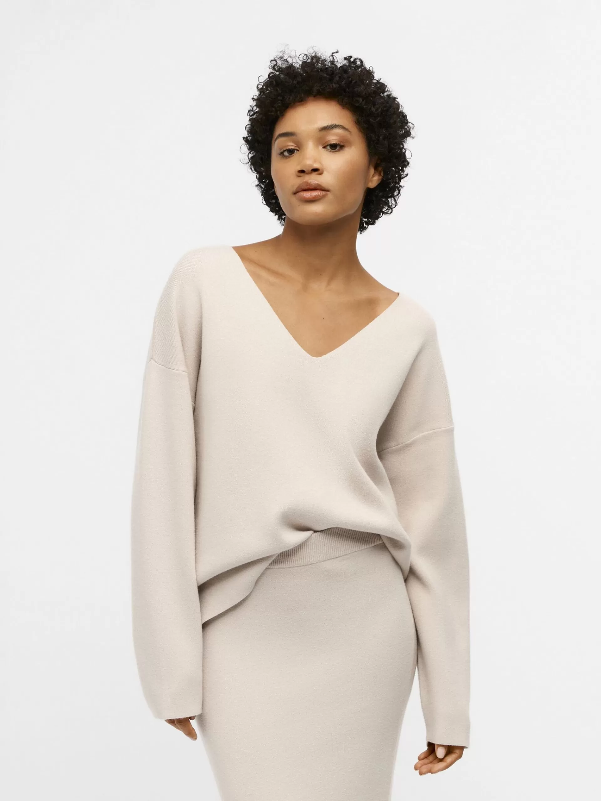 OBJECT V-HALS STRIKKET PULLOVER