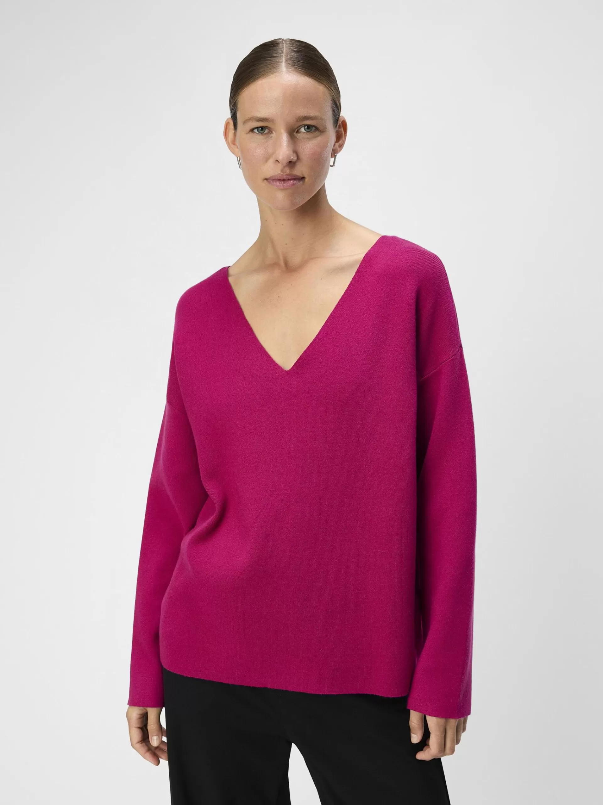 OBJECT V-HALS STRIKKET PULLOVER