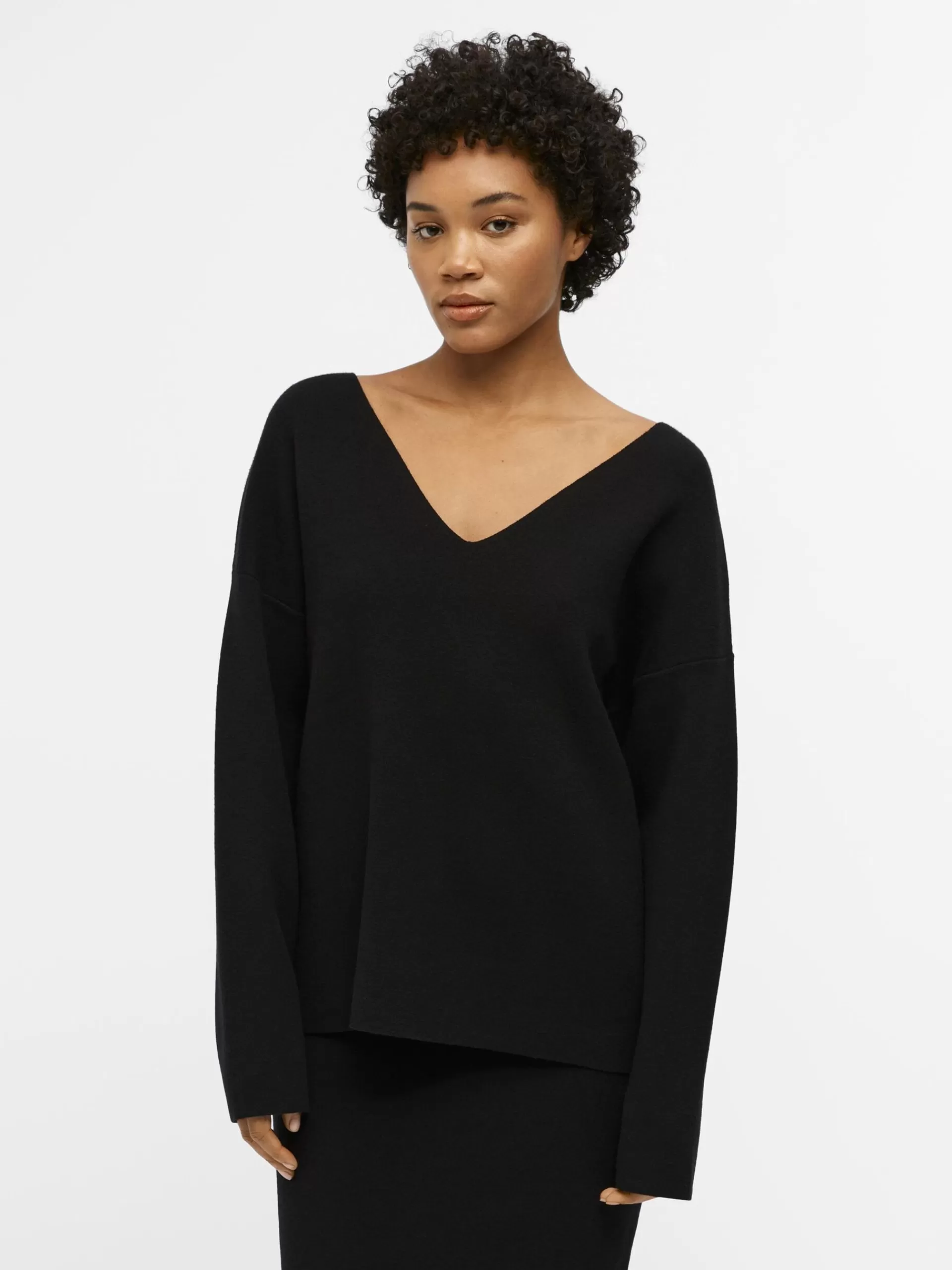 OBJECT V-HALS STRIKKET PULLOVER